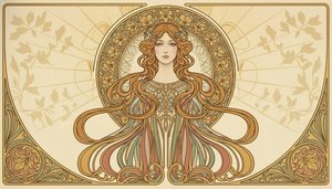 Ethereal Resonance: The Golden Cycle — Isabelle Michel, Art Nouveau