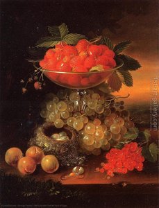 Still Life With Fruit Ad Nest Of Eggs — George Forster