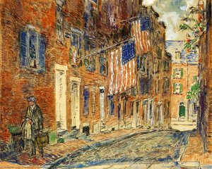 Acorn Street, Boston — Frederick Childe Hassam, Impressionismus