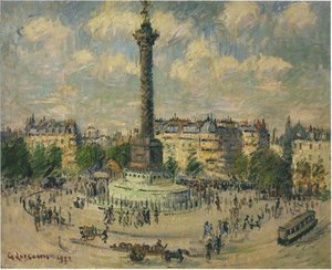 La Place De La Bastille — Gustave Loiseau
