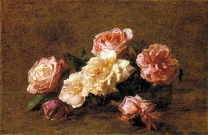 Roses 9 — Henri Fantin-latour