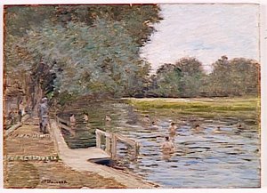 La Baignade, Verdun, 1917 — Joseph-félix Bouchor