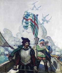 Essex Sails For Cádiz — N.c. Wyeth