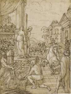 Clorinda rescues olindo and sophronia from the pyre