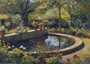 Fountain In My Garden Aka Fontaine Dans Mon Jardin — Henri Jean Guillaume Martin