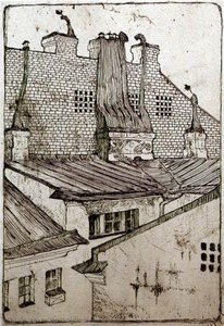 Rooftops — Mstislav Dobuzhinsky