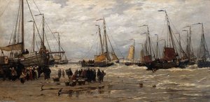 Pinks In The Breakers — Hendrik Willem Mesdag