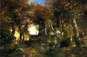 The Woodland Pool — Thomas Moran