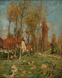 Poplars, Montreuil-sur-mer — Frederick William Jackson