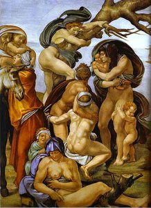 The Flood (detail — Michelangelo Buonarroti, High Renaissance