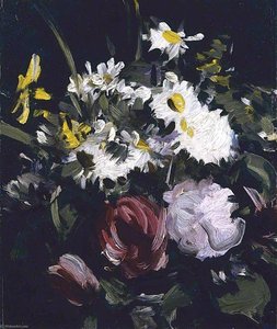 Flowers against a Dark Background