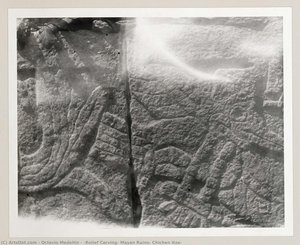 [relief Carving, Mayan Ruins, Chichen Itza] — Octavio Medellín