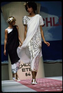 Runway Photograph Of Chloé, Spring/summer 1984 Collection — Karl Otto Lagerfeld