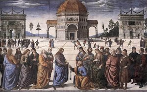 Christ Handing The Keys To St Peter — Pietro Perugino (pietro Vannucci)