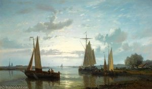 Fishing Boats On The Scheldt — Abraham Hulk Senior