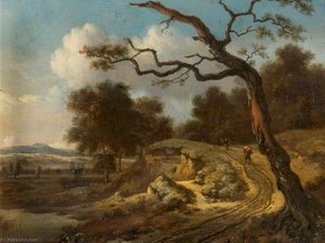 Landscape with Peasants on a Road