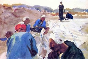 Mending A Sail — John Singer Sargent