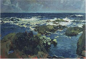 Meer Und Felsen In San Esteban, Asturien — Joaquín Sorolla Y Bastida