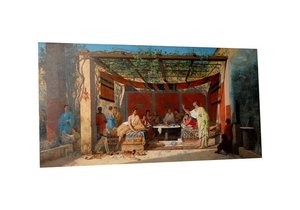 Scène De Banquet Improvisateur Chez Saluste (autre Titre) — Louis Hector Leroux