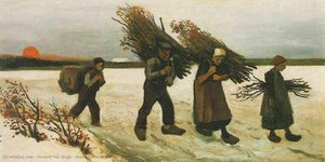 Wood Gatherers In The Snow — Vincent Willem Van Gogh, Post-impressionism