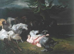 Mazeppa Surrounded By Horses — John Frederick Herring Senior