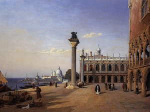 Venise, La Piazzetta — Jean-baptiste-camille Corot, French Romanticism