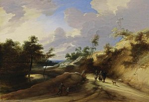 A Wooded Dune Landscape — Lodewijk De Vadder