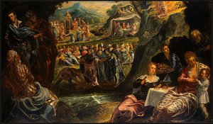 The Worship Of The Golden Calf — Jacopo Tintoretto, Mannerism