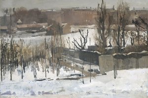 View Of The Oosterpark In Amsterdam In The Snow — George Heidrik Breitner