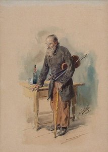 Wandering Fiddler — Vladimir Yegorovich Makovsky