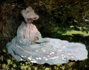 Una Mujer Leyendo — Claude Monet