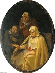 A Man Taking A Woman's Pulse — Egbert Van Heemskerck Ii