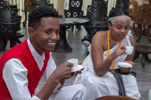 The Oromo Coffee Ceremony — Abinet Teshome, Contemporary Realism