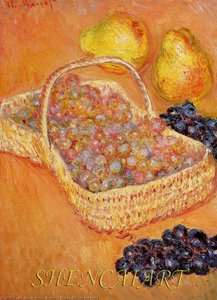 Korb Mit Trauben, Quincen Und Birnen — Claude Monet