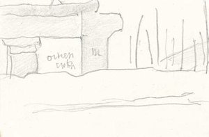 Cursory Sketch With Building — Nicholas Roerich