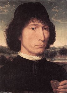 Portrait Of A Man With A Roman Coin — Memling, Hans