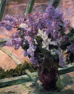 Lilas En Una Ventana — Mary Stevenson Cassatt