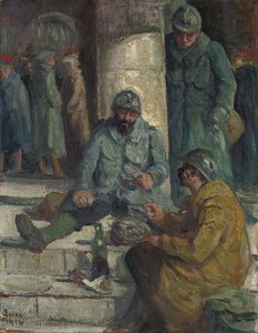 Soldiers At The Station — Maximilien Luce