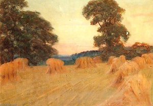Harvest Field With Elms — William Herbert Allen