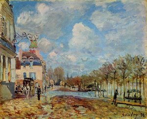 The Flood At Port Marly — Alfred Sisley, Impressionism