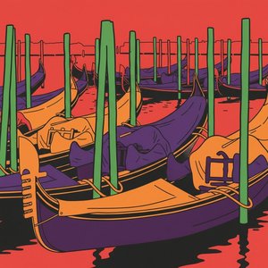 Crimson Horizon: A Monumental Study Of Rhythmic Gondolas And Mint Verticals — Caroline Pelletier, Aggressive Confrontational Pop