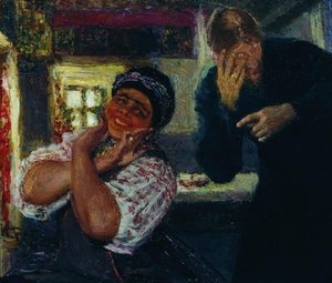 Solokha And Deacon — Ilya Yefimovich Repin