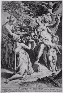 Venus Receiving Gifts — Aegidius Ii Sadeler