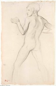 Junger Mann In Einer Verteidigungsposition — Hilaire-germain-edgar Degas