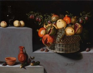 Still Life with Basket and Terracotta Jars