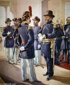 Major General Us Grant With Staff ^ Line Officers