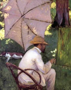 The Painter Under His Parasol — Gustave Caillebotte