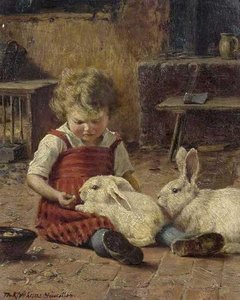 Girl With Two Hares — Theodore Kleehaas