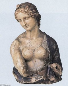 Sculptures And Studies-bust Of Flora — Leonardo Da Vinci