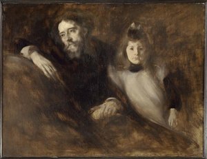 Alphonse Daudet Et Sa Fille — Eugène Anatole Carrière